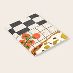 Lasagna parmesan and wne dinner - homemade meal illustration Notebook Gallery Image 2
