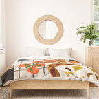 Lasagna parmesan and wne dinner - homemade meal illustration Duvet Cover Gallery Image 3