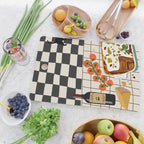 Lasagna parmesan and wne dinner - homemade meal illustration Cutting Board Gallery Image 2