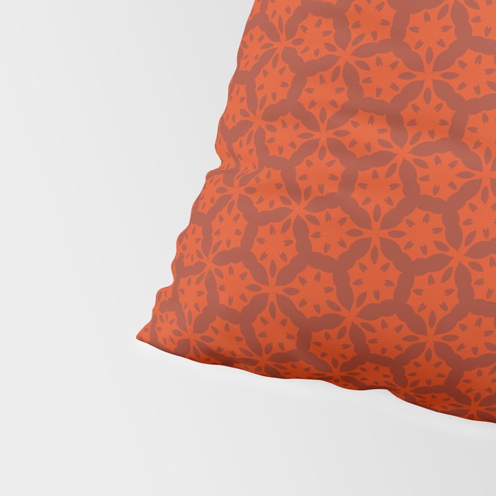 Rich Red Oriental Blooms Pillow Sham Gallery Image 4