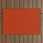 Rich Red Oriental Blooms Outdoor Rug Gallery Image 1