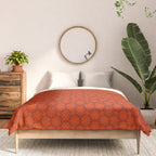 Rich Red Oriental Blooms Comforter Gallery Image 3