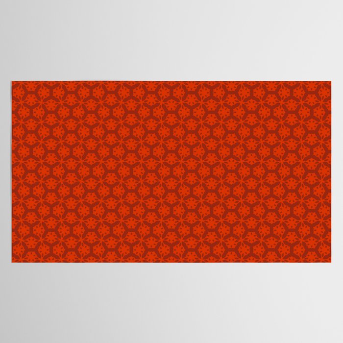 Rich Red Oriental Blooms Tablecloth Gallery Image 2
