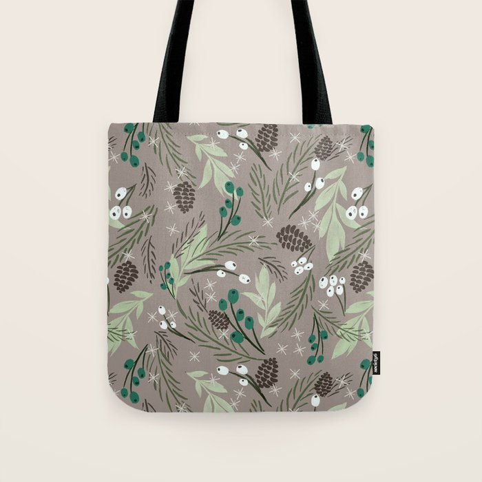 Christmas Foliage - Earth Tote Bag Gallery Image 1