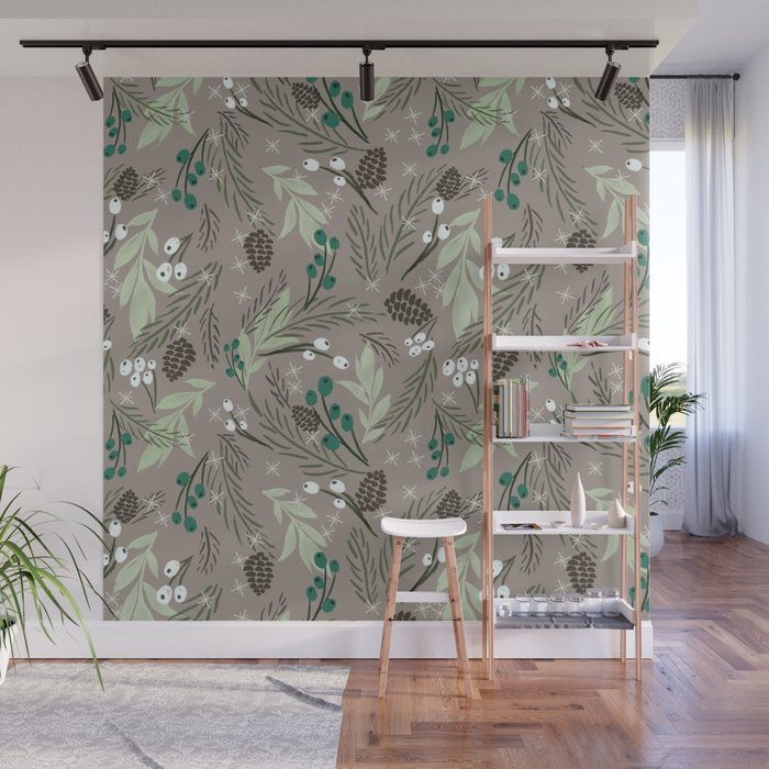 Christmas Foliage - Earth Wall Mural Gallery Image 1