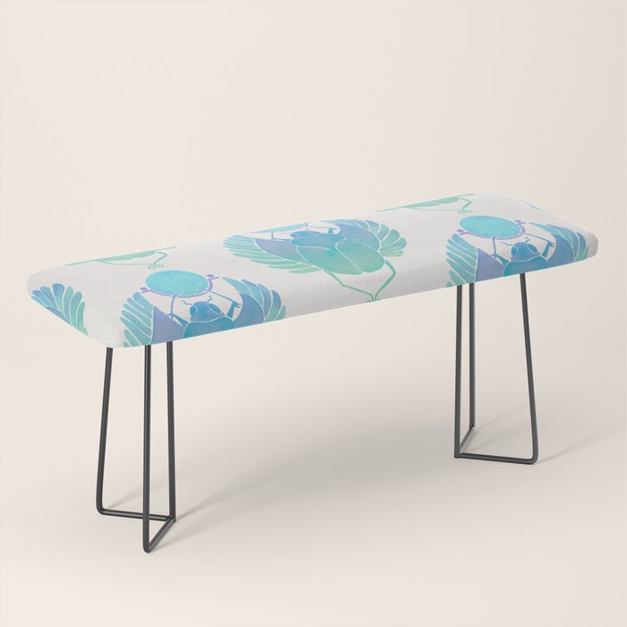 Egyptian Scarab - Turquoise OmbrÃ© Bench Gallery Image 1