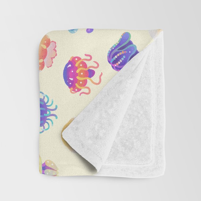 Jellyfish Day - pastel Throw Blanket Gallery Image 3