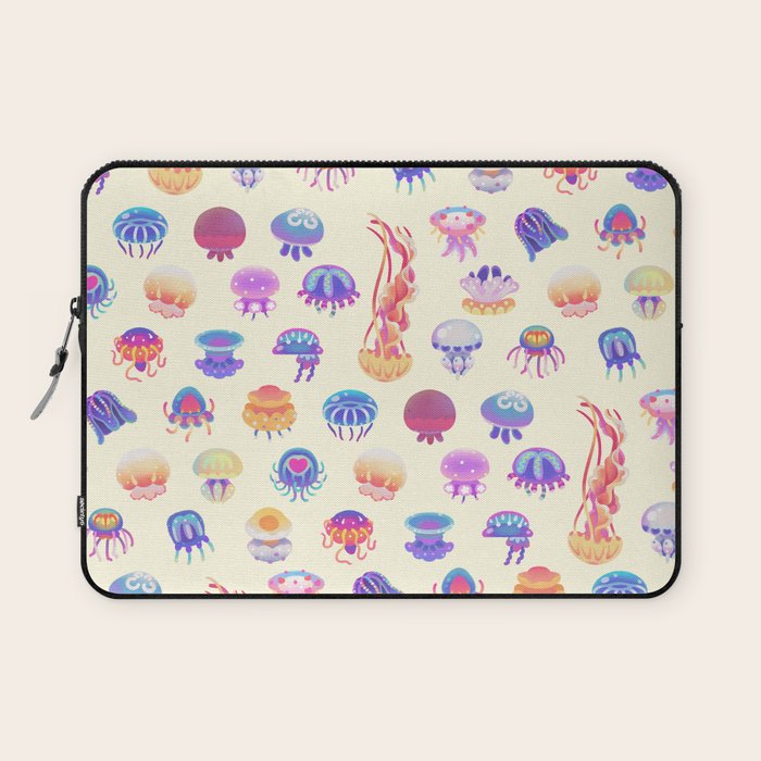 Jellyfish Day - pastel Laptop Sleeve Gallery Image 1