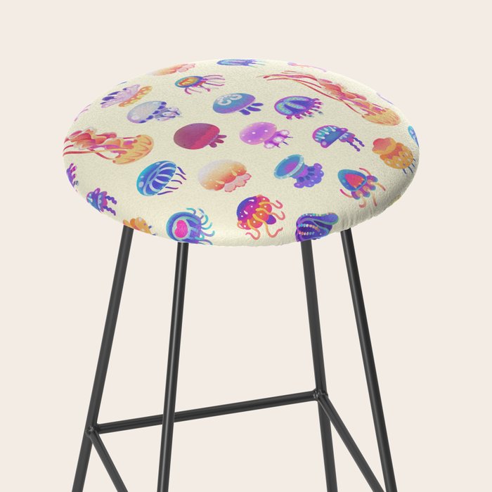 Jellyfish Day - pastel Stool Gallery Image 2