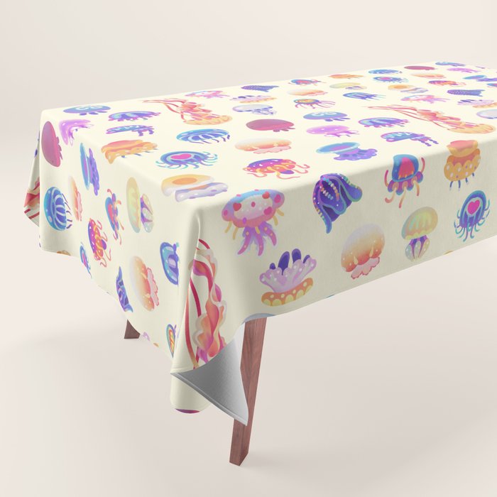 Jellyfish Day - pastel Tablecloth Gallery Image 1
