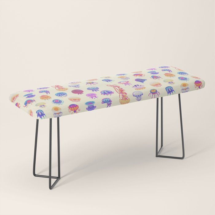 Jellyfish Day - pastel Bench Gallery Image 1