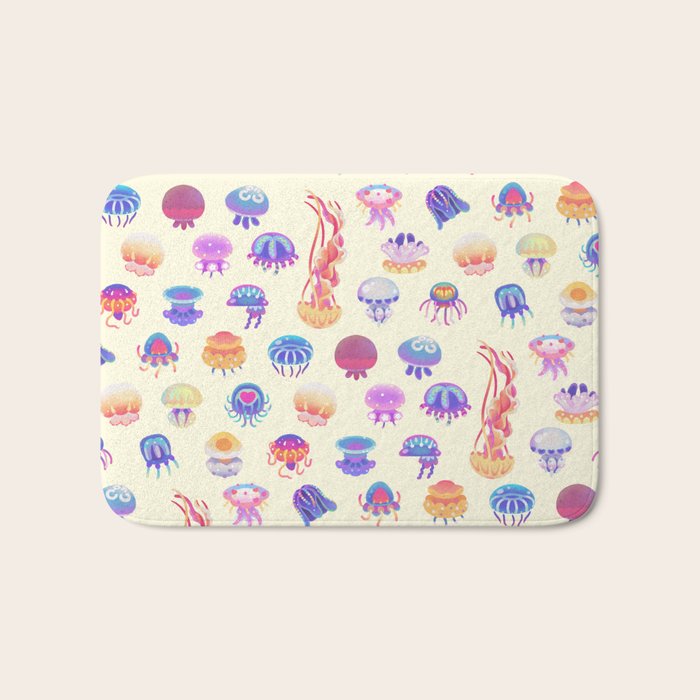 Jellyfish Day - pastel Bath Mat Gallery Image 1