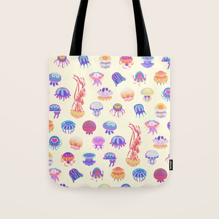 Jellyfish Day - pastel Tote Bag Gallery Image 1