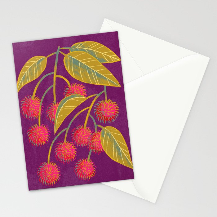 Rambutan Fruit Stationery Card Gallery Image 2