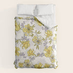 Luxurious pattern with yellow flowers Comforter Gallery Image 6