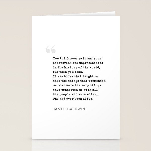 James Baldwin Quote on Books Stationery Card Gallery Image 2