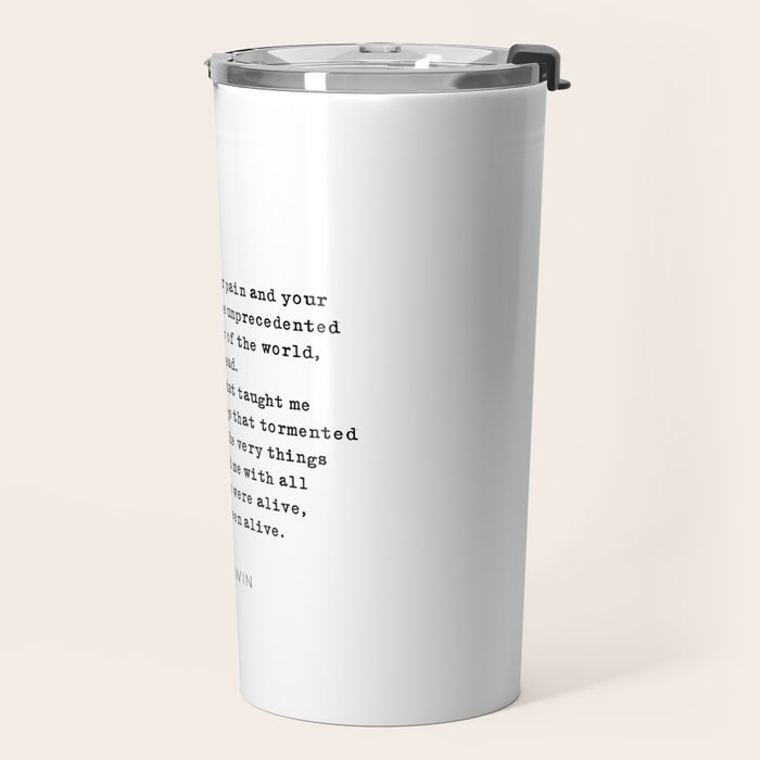 James Baldwin Quote on Books Travel Mug Gallery Image 2