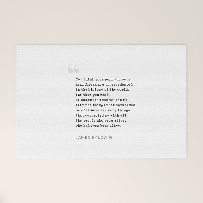 James Baldwin Quote on Books Welcome Mat Gallery Image 1