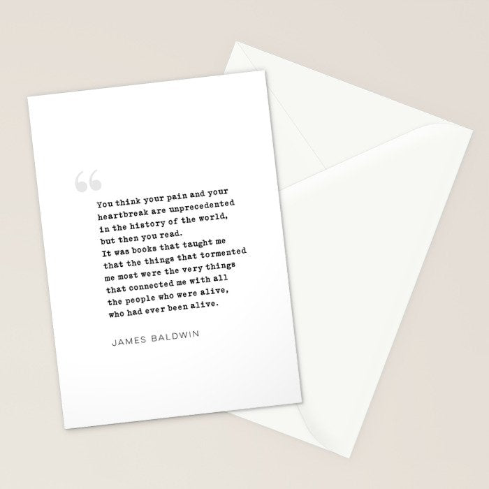 James Baldwin Quote on Books Stationery Card Gallery Image 2