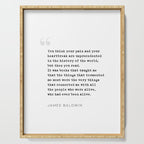 James Baldwin Quote on Books Serving Tray Gallery Image 1