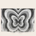 Retro 70s Butterfly in Black & White Wall Hanging Gallery Image 1