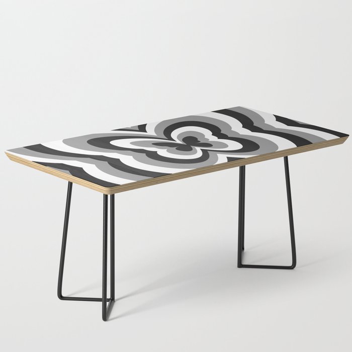 Retro 70s Butterfly in Black & White Coffee Table Gallery Image 1