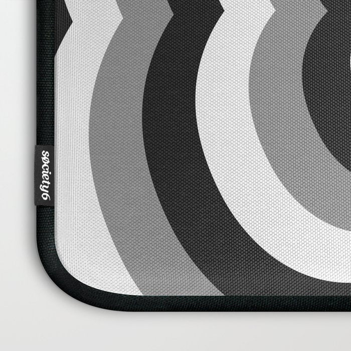 Retro 70s Butterfly in Black & White Laptop Sleeve Gallery Image 3