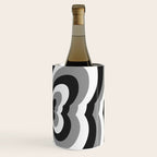 Retro 70s Butterfly in Black & White Wine Chiller Gallery Image 3