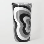 Retro 70s Butterfly in Black & White Travel Mug Gallery Image 3
