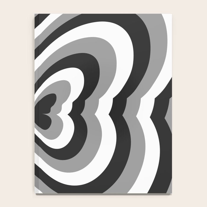 Retro 70s Butterfly in Black & White Notebook Gallery Image 4