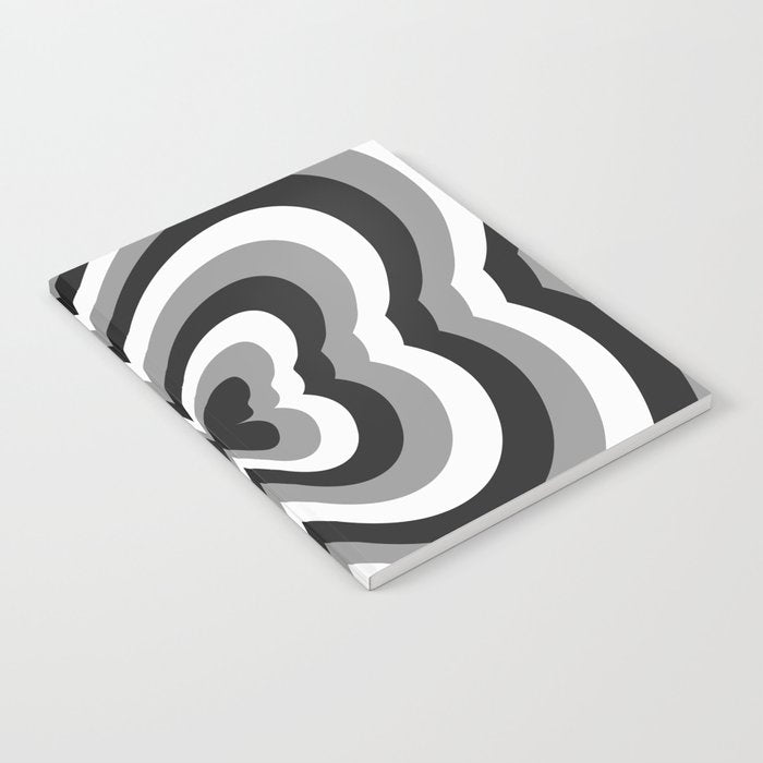 Retro 70s Butterfly in Black & White Notebook Gallery Image 1