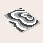 Retro 70s Butterfly in Black & White Notebook Gallery Image 3