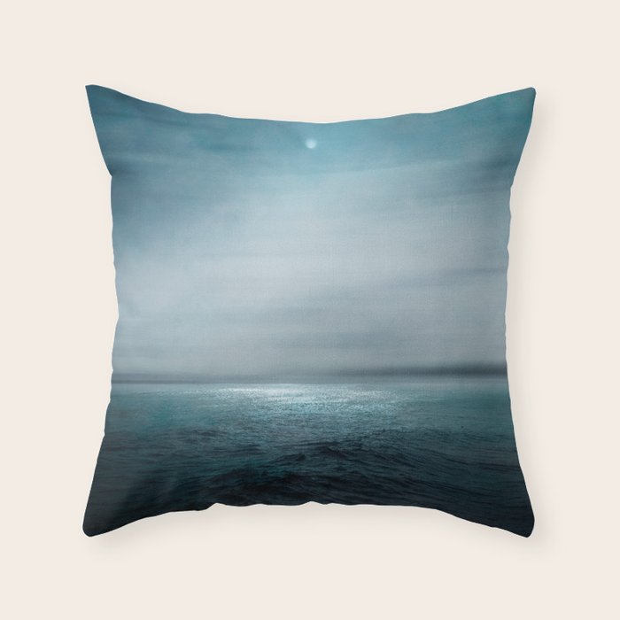 Sea Under Moonlight Throw Pillow Gallery Image 1