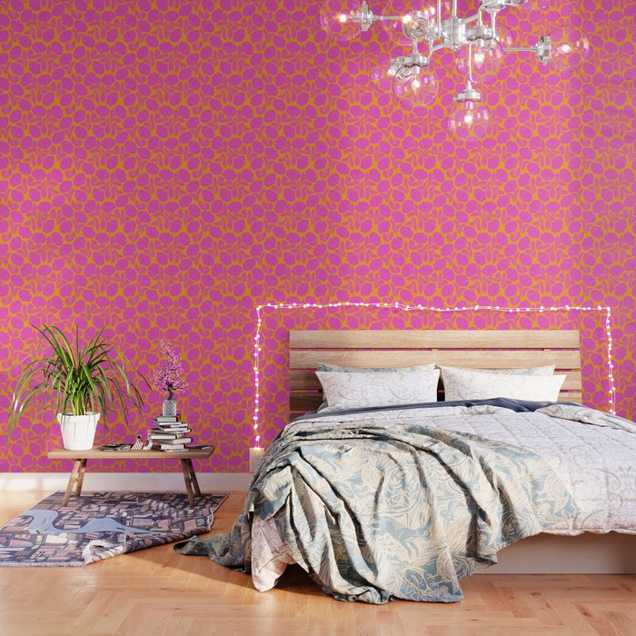 Boho Blooms - Hot Pink Wallpaper Gallery Image 3