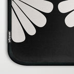 Retro Daisy Abstract II Black and White Bold Floral Laptop Sleeve Gallery Image 3