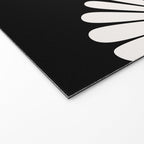 Retro Daisy Abstract II Black and White Bold Floral Welcome Mat Gallery Image 2