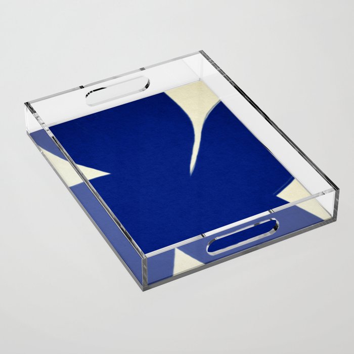 Abstract blue shape 001 Acrylic Tray Gallery Image 1