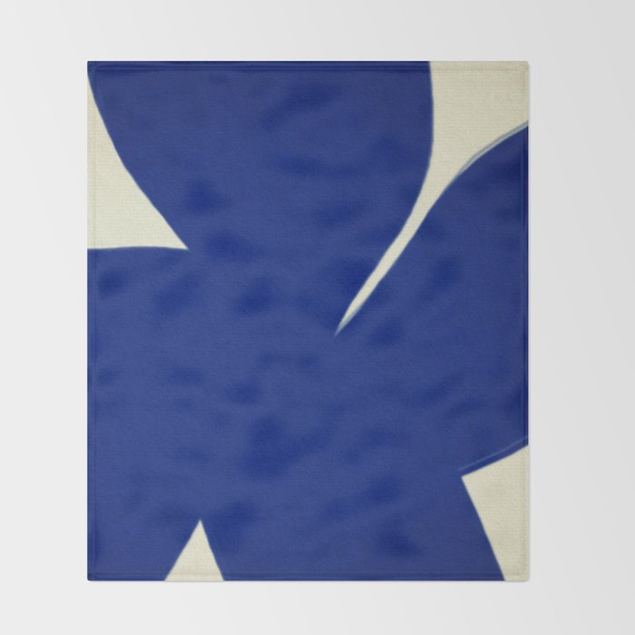 Abstract blue shape 001 Throw Blanket Gallery Image 2