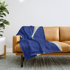 Abstract blue shape 001 Throw Blanket Gallery Image 1