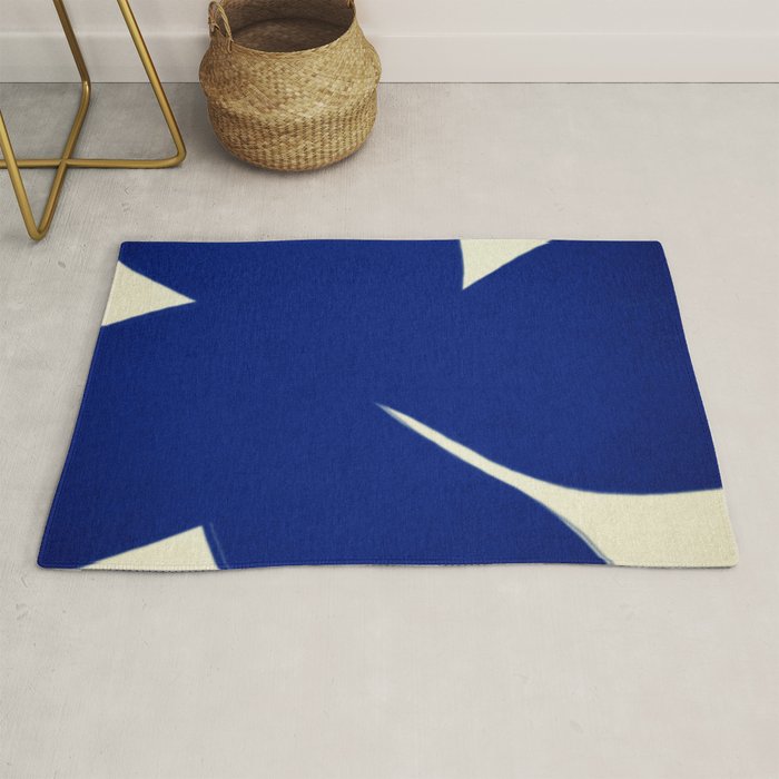 Abstract blue shape 001 Rug Gallery Image 1