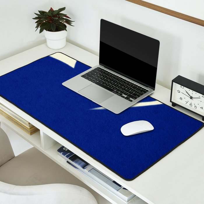 Abstract blue shape 001 Desk Mat Gallery Image 2