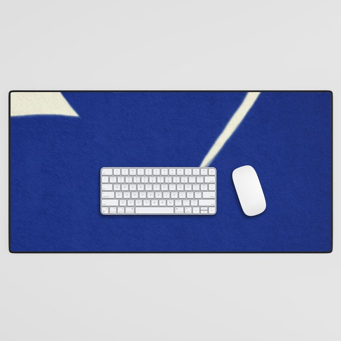 Abstract blue shape 001 Desk Mat Gallery Image 1