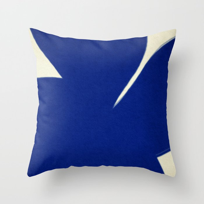 Abstract blue shape 001 Throw Pillow Gallery Image 6
