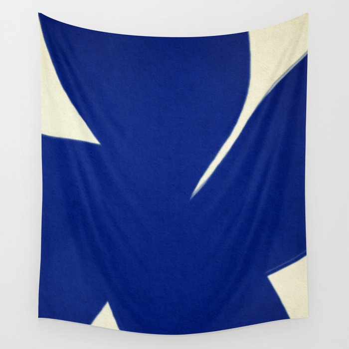 Abstract blue shape 001 Wall Tapestry Gallery Image 4