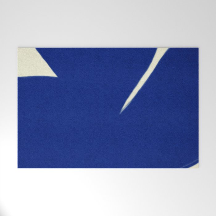Abstract blue shape 001 Welcome Mat Gallery Image 1
