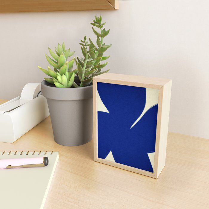 Abstract blue shape 001 Mini Art Print Gallery Image 2