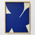 Abstract blue shape 001 Serving Tray Gallery Image 1