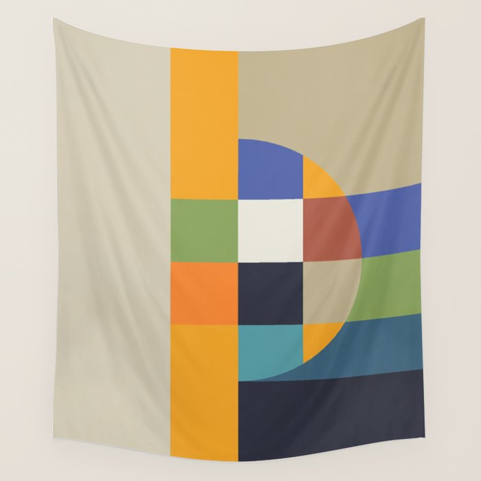 Bauhaus Abstract Eclipse Wall Tapestry Gallery Image 4