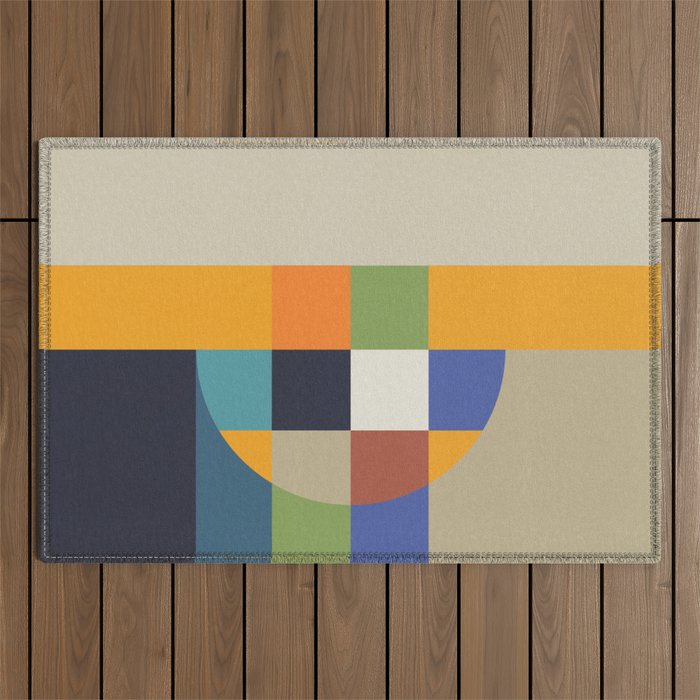 Bauhaus Abstract Eclipse Outdoor Rug Gallery Image 1