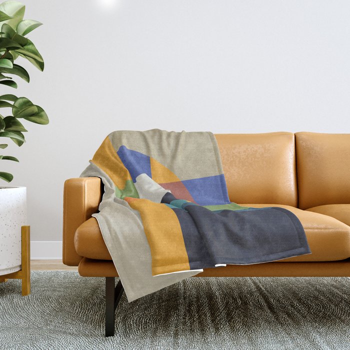 Bauhaus Abstract Eclipse Throw Blanket Gallery Image 1